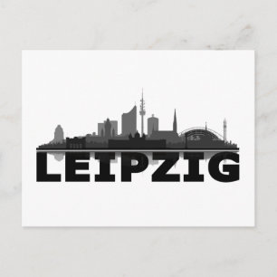 City de Leipzig Skyline - cartão postal
