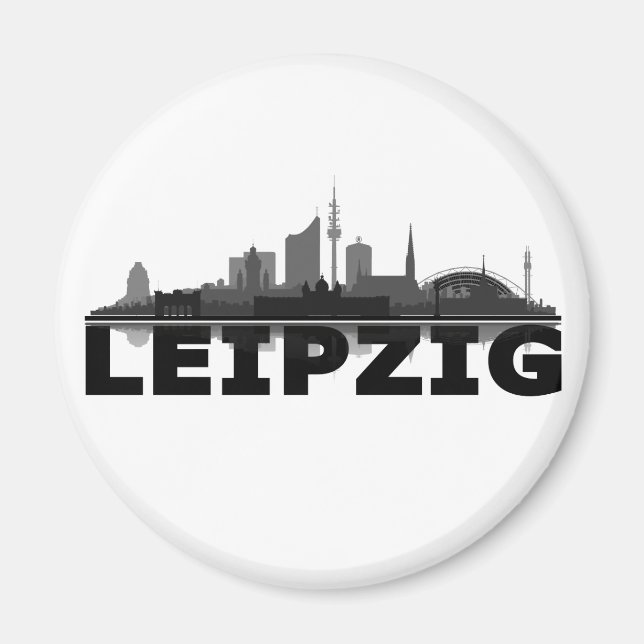 /City de Leipzig Skyline íman kühlschrankmagnet (Frente)