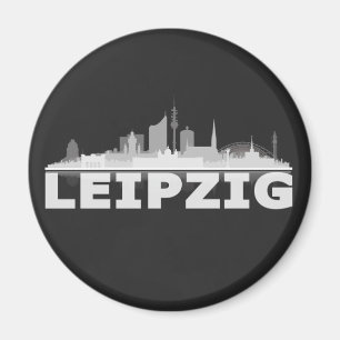 /City de Leipzig Skyline íman kühlschrankmagnet