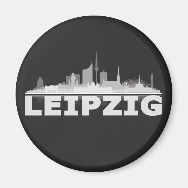 /City de Leipzig Skyline íman kühlschrankmagnet (Frente)