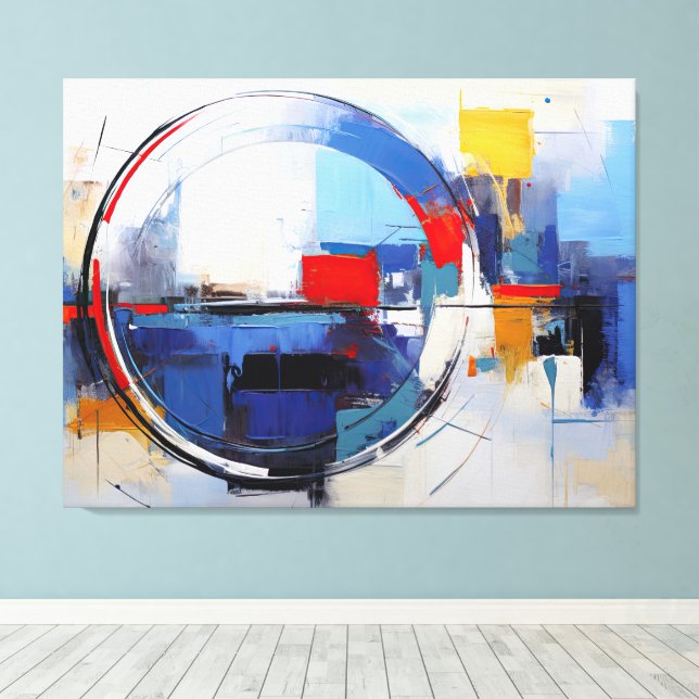 City in Pastel Tones - Impressão em Tela (Insitu(piso de madeira))