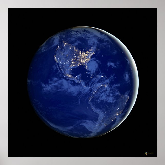 City Lights of the Americas Satellite Poster (Frente)