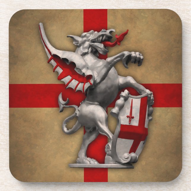 City of London Dragon Cork Porta copos (Frente)