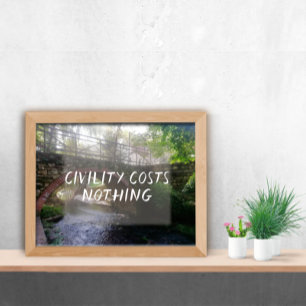 Civilidade não custa nada foto-oceano poster
