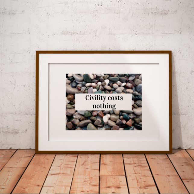 Civilidade não custa nada provérbio poster (Criador carregado)