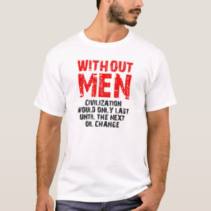 Civilização Sem Homens Camiseta Divertida