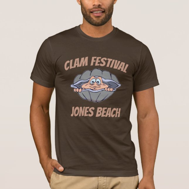 Clam Festival, Jones Beach, edit text, T-Shirt (Frente)