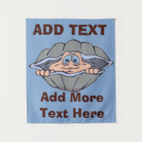 Clam, Oyster Bar, adicionar texto, tapeçaria