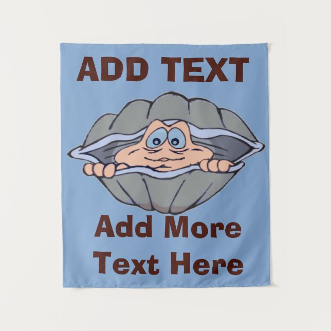Clam, Oyster Bar, adicionar texto, tapeçaria (Frente)