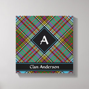 Clan Anderson Tartan Canvas Impressão