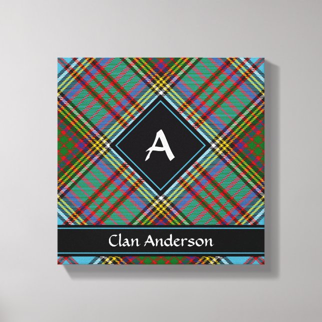 Clan Anderson Tartan Canvas Impressão (Frente)
