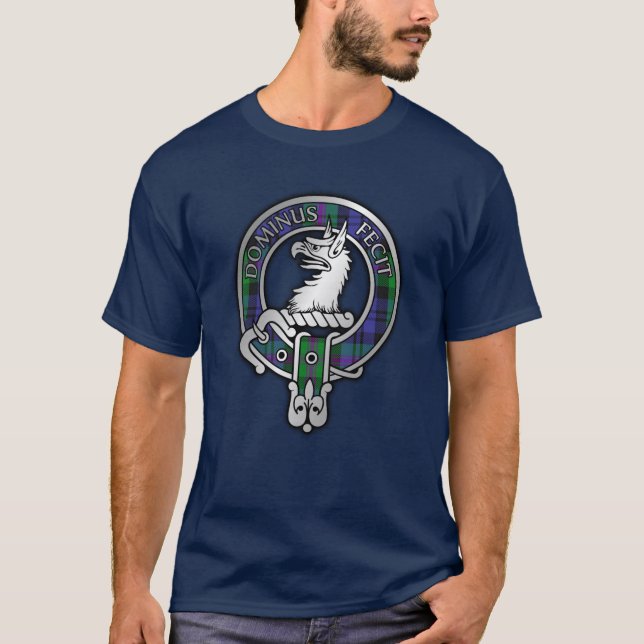 Clan Baird Crest & Tartan T-Shirt (Frente)