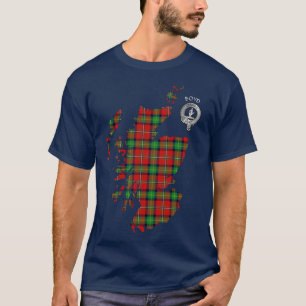 Clan Boyd Tartan Map & Crest T-Shirt