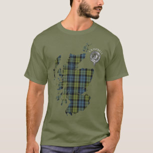 Clan Campbell Tartan Map & Crest T-Shirt