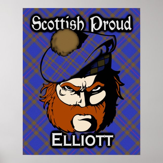 Clan Elliott Scottish Tartan Poster (Frente)