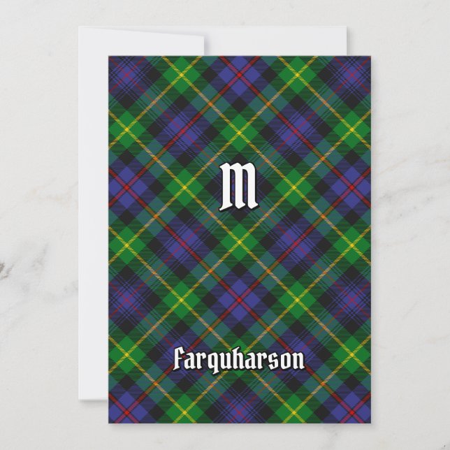 Clan Farquharson Tartan Convite (Frente)