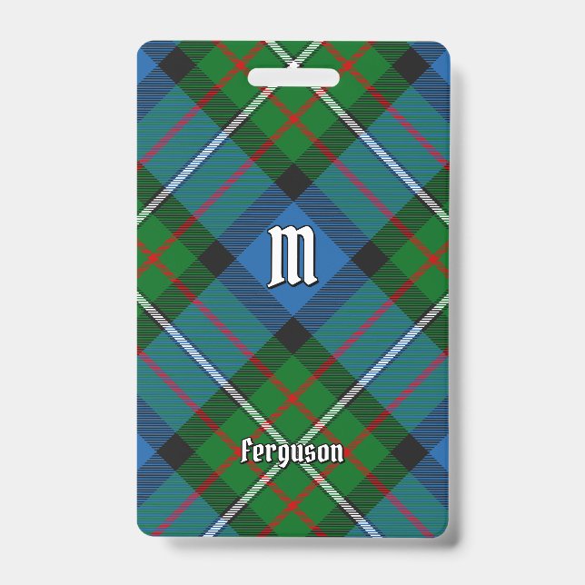 Clan Ferguson caçando Crachá de Tartan (Frente)
