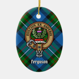 Clan Ferguson Crest sobre Ornamento Cerâmico de Ta