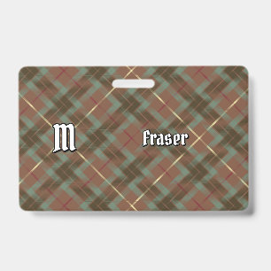 Clan Fraser caçando Crachá de Tartan meteoralizado