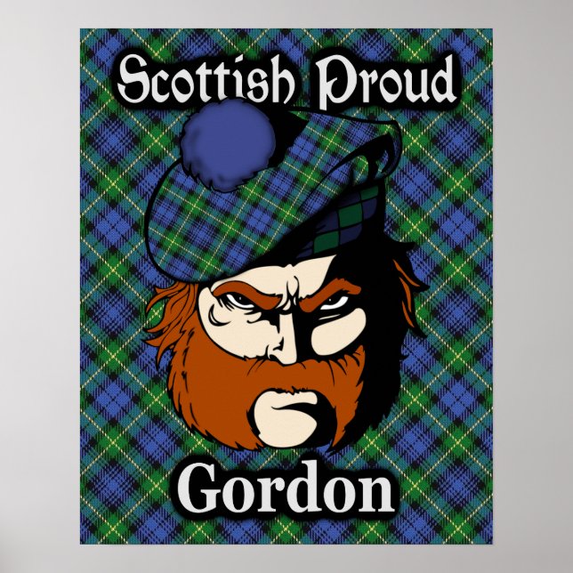 Clan Gordon Scottish Tartan Poster (Frente)
