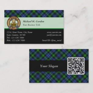 Clan Gordon Tartan Cartão de visita