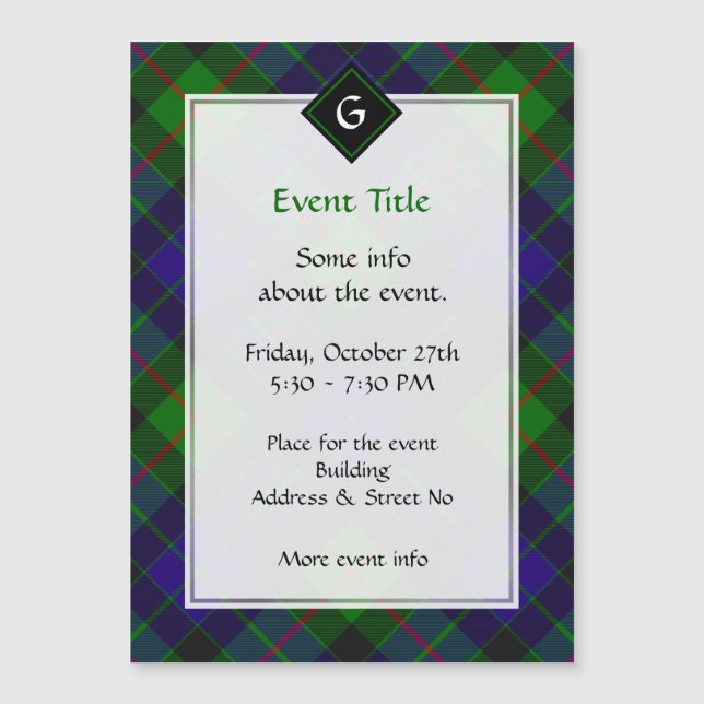 Clan Gunn Tartan (Frente)