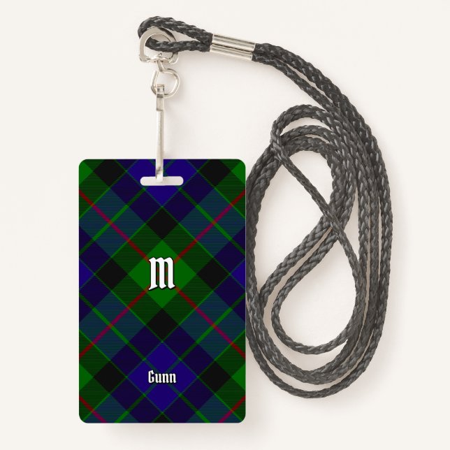 Clan Gunn Tartan Crachá (Frente com cordão)