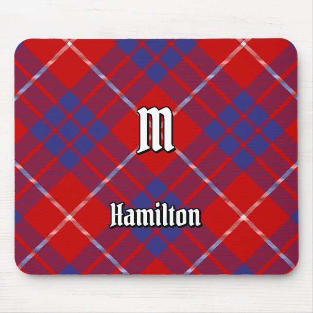 Clan Hamilton Red Tartan Mouse Pad (Frente)