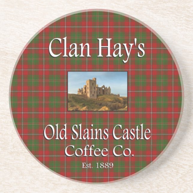 Clan Hay's Old Slains Castle Coffee Co. Porta copo (Frente)