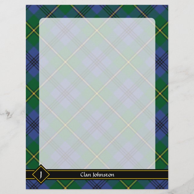 Clan Johnston Tartan Flyer (Frente)
