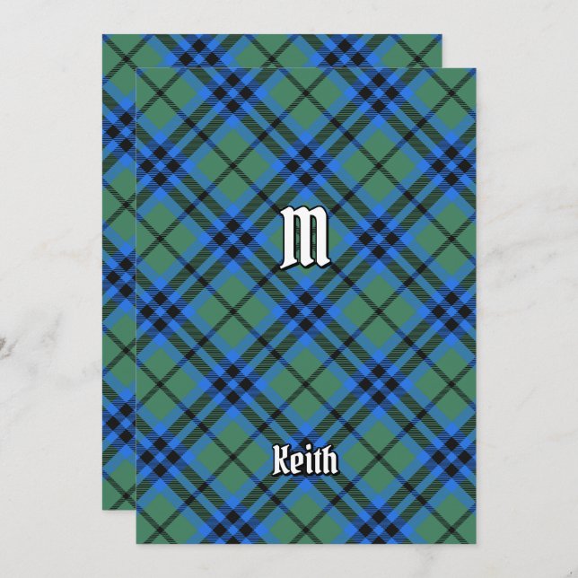 Clan Keith Tartan Convite (Frente/Verso)
