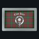 Clan Kerr Crest Crachá Tartan<br><div class="desc">Crachá crest do Clan Kerr escocês e texto personalizável sobre fundo tartano</div>