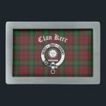 Clan Kerr Crest Crachá Tartan<br><div class="desc">Crachá crest do Clan Kerr escocês e texto personalizável sobre fundo tartano</div>