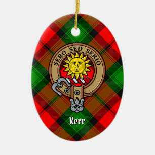 Clan Kerr Crest sobre o ornamento cerâmico de Tart