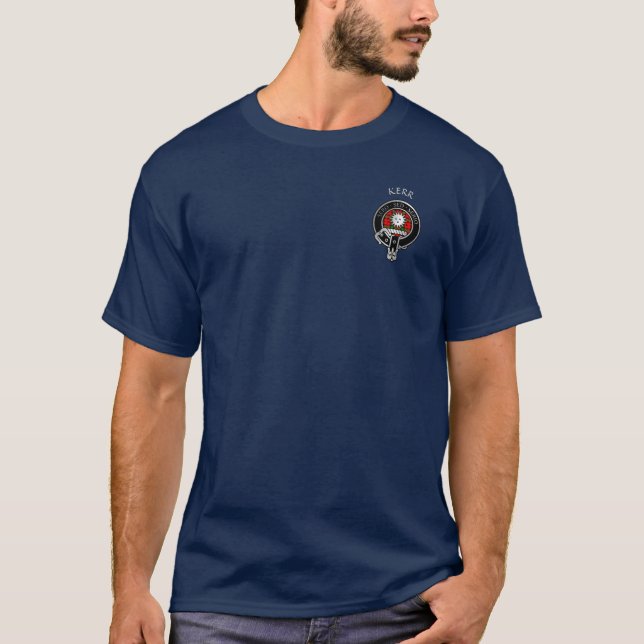 Clan Kerr Crest & Tartan T-Shirt (Frente)