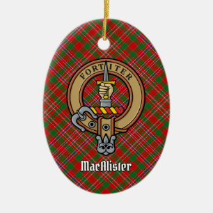 Clan MacAlister Crest sobre Ornamento Cerâmico de