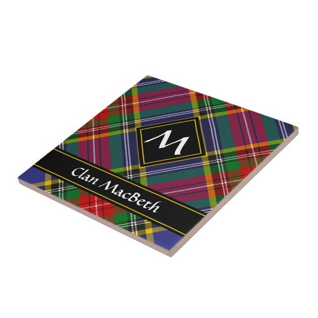 Clan MacBeth Tartan Cerâmica Azulejo (Lateral)