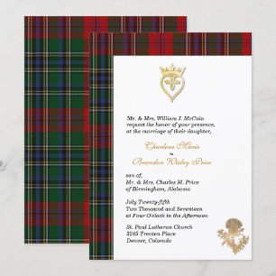 Clan MacClain Thistle 2 Convite De Casamento De Ta