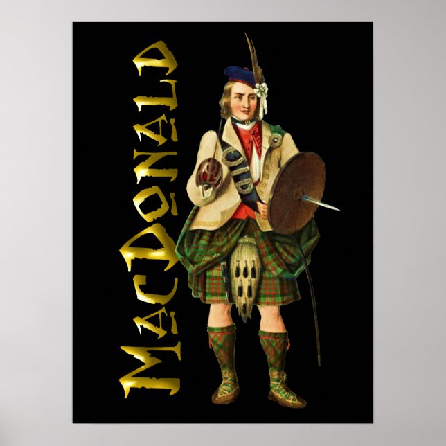 Clan MacDonald Scottish Highland Dream Poster (Frente)