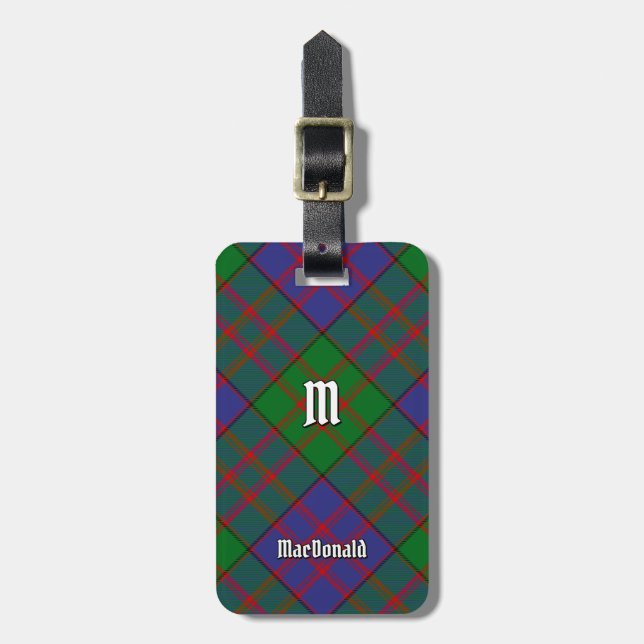 Clan MacDonald Tartan - Etiqueta de Bagagem (Frente Vertical)