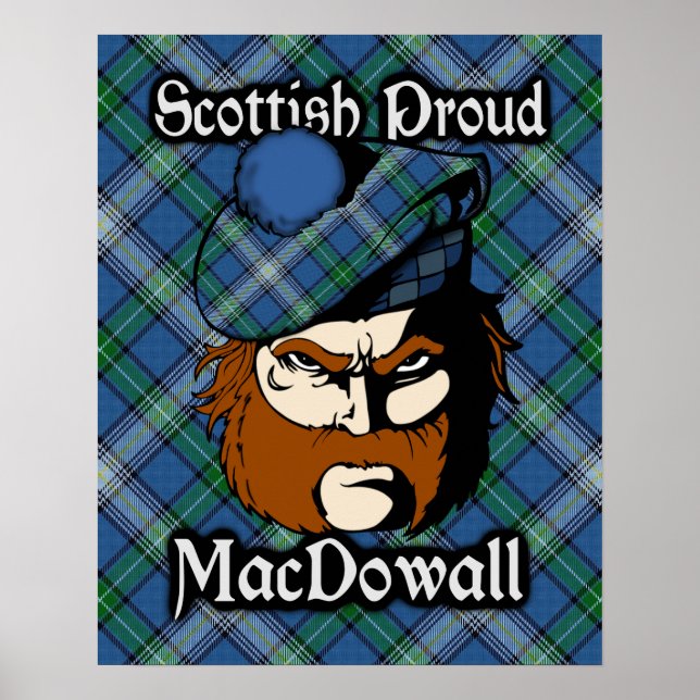 Clan MacDowall Scottish Tartan Poster (Frente)