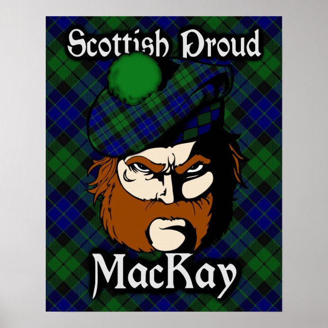 Clan MacKay Scottish Tartan Poster (Frente)