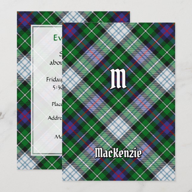 Clan MacKenzie Dress Tartan Convite (Frente/Verso)