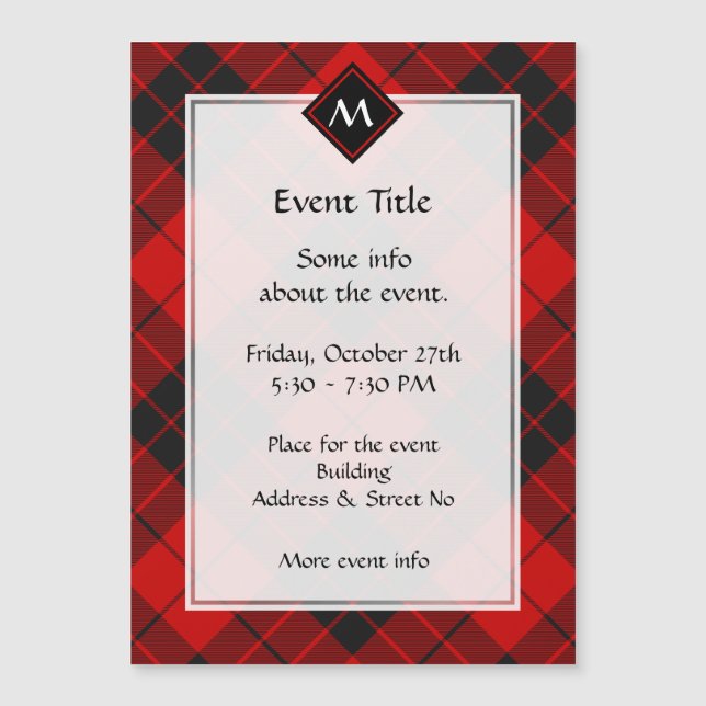 Clan Macleod de Raasay Tartan (Frente)