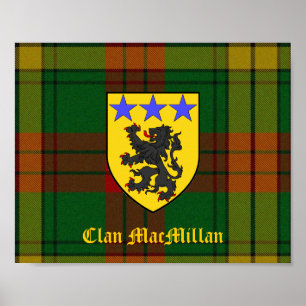 Clan MacMillan Tartan e Poster de blindagem