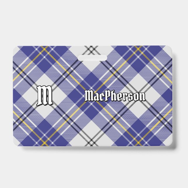 Clan MacPherson Blue Dress Tartan Crachá (Frente)