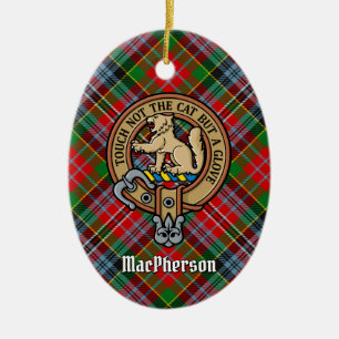 Clan MacPherson Crest sobre o ornamento cerâmico d