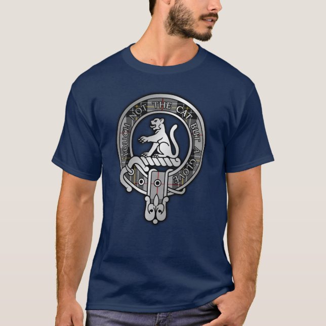 Clan MacPherson Crest & Tartan T-Shirt (Frente)