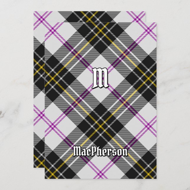 Clan MacPherson Dress Tartan Convite (Frente/Verso)
