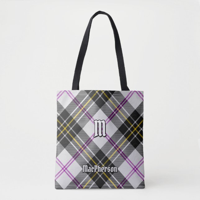 Clan MacPherson Dress Tartan Tote Bag (Frente)